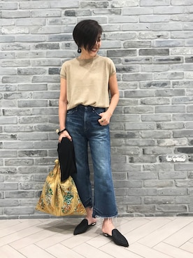 「おちびさん」｜「アイテム（スリッポン）」を使った、Yoko  Ishibashiさん（レディース・153cm）の夏コーディネート