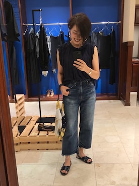 Yoko  Ishibashiさんの「NINAJULES HOOP ピアス」を使ったコーディネート