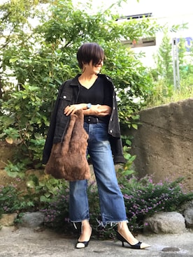 「おちびさん」｜「アイテム（アナログ腕時計）」を使った、Yoko  Ishibashiさん（レディース・153cm）の秋コーディネート