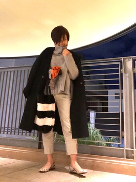 「Deuxieme Classe（ドゥーズィエムクラス）のアイテム（バレエシューズ）」を使った、Yoko  Ishibashiさん（レディース・153cm）の秋コーディネート