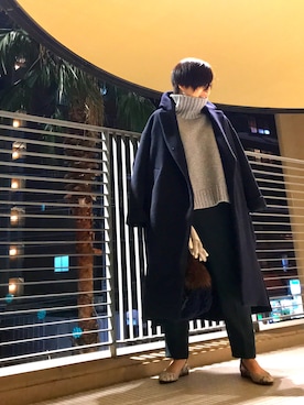 「Deuxieme Classe（ドゥーズィエムクラス）のアイテム（バレエシューズ）」を使った、Yoko  Ishibashiさん（レディース・153cm）の冬コーディネート