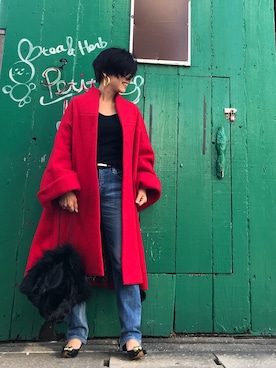 「SLADKY（スラドキー）のアイテム」を使った、Yoko  Ishibashiさん（レディース・153cm）の冬コーディネート