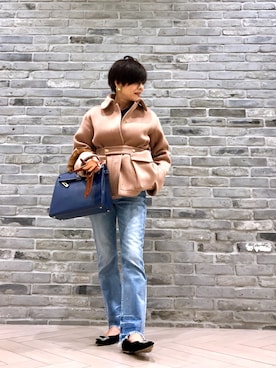 「HIGH CLASS（ハイクラス）のアイテム」を使った、Yoko  Ishibashiさん（レディース・153cm）の冬コーディネート