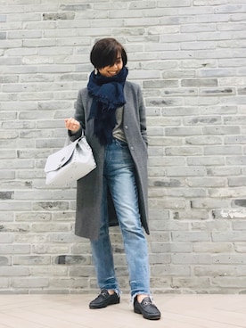 「ANAYI（アナイ）のアイテム（その他アウター）」を使った、Yoko  Ishibashiさん（レディース・153cm）の春コーディネート