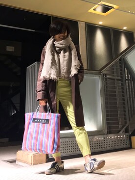 「おちびさん」｜「アイテム（トレンチコート）」を使った、Yoko  Ishibashiさん（レディース・153cm）の春コーディネート