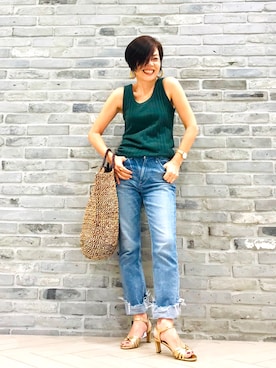 「おちびさん」｜「アイテム（アナログ腕時計）」を使った、Yoko  Ishibashiさん（レディース・153cm）の春コーディネート