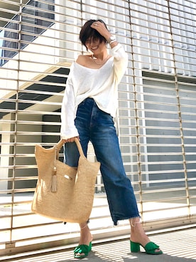 「おちびさん」｜「アイテム（アナログ腕時計）」を使った、Yoko  Ishibashiさん（レディース・153cm）の春コーディネート