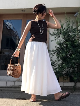 Yoko  Ishibashiさん（レディース・153cm）の夏コーディネート