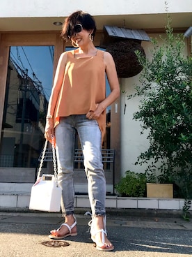 「MISSONI（ミッソーニ）のアイテム」を使った、Yoko  Ishibashiさん（レディース・153cm）の夏コーディネート