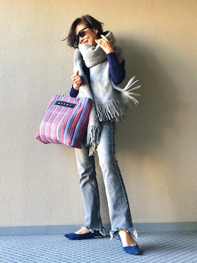 「おちびさん」｜「アイテム（パンプス）」を使った、Yoko  Ishibashiさん（レディース・153cm）の秋コーディネート