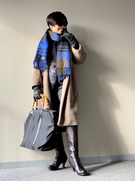 「VERMEIL par iena（ヴェルメイユパーイエナ）のアイテム（その他アウター）」を使った、Yoko  Ishibashiさん（レディース・153cm）の冬コーディネート