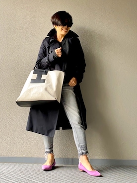 「おちびさん」｜「アイテム（パンプス）」を使った、Yoko  Ishibashiさん（レディース・153cm）の冬コーディネート