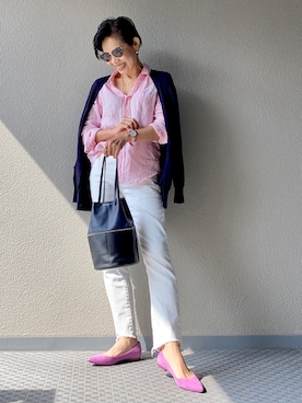 「おちびさん」｜「アイテム（アナログ腕時計）」を使った、Yoko  Ishibashiさん（レディース・153cm）の春コーディネート