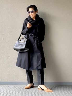 「おちびさん」｜「アイテム（トレンチコート）」を使った、Yoko  Ishibashiさん（レディース・153cm）の春コーディネート