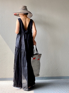 「three dots（スリードッツ）のアイテム」を使った、Yoko  Ishibashiさん（レディース・153cm）の秋コーディネート