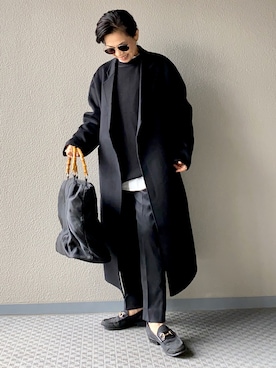 「おちびさん」｜「アイテム（チェスターコート）」を使った、Yoko  Ishibashiさん（レディース・153cm）の秋コーディネート