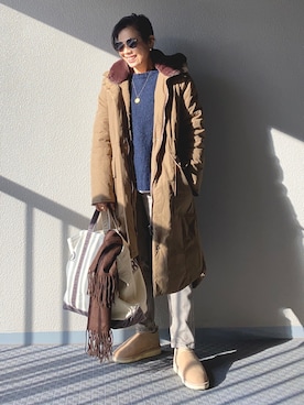 Yoko Ishibashiさん(レディース・153cm)の冬コーディネート