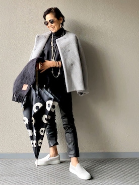 「Amb（エーエムビー）のアイテム」を使った、Yoko  Ishibashiさん（レディース・153cm）の冬コーディネート