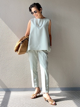 「Max Mara（マックスマーラ）のアイテム（バッグ）」を使った、Yoko  Ishibashiさん（レディース・153cm）の春コーディネート