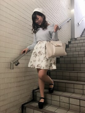 「CECIL McBEE（セシルマクビー）のアイテム（ハンチング/ベレー帽）」を使った、あやちゅんさん（レディース・152cm）の冬コーディネート