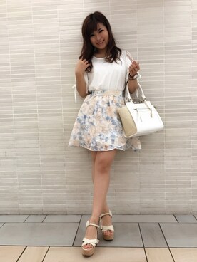 「CECIL McBEE（セシルマクビー）のアイテム（サンダル）」を使った、あやちゅんさん（レディース・152cm）の夏コーディネート
