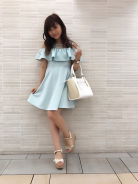 「CECIL McBEE（セシルマクビー）のアイテム（サンダル）」を使った、あやちゅんさん（レディース・152cm）の夏コーディネート