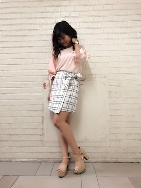 「CECIL McBEE（セシルマクビー）のアイテム（サンダル）」を使った、あやちゅんさん（レディース・152cm）の夏コーディネート