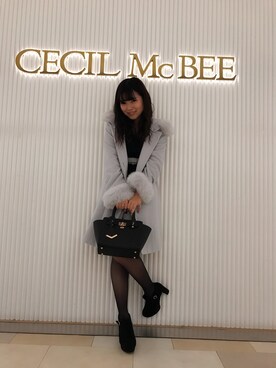 「CECIL McBEE（セシルマクビー）のアイテム（その他アウター）」を使った、あやちゅんさん（レディース・152cm）の冬コーディネート