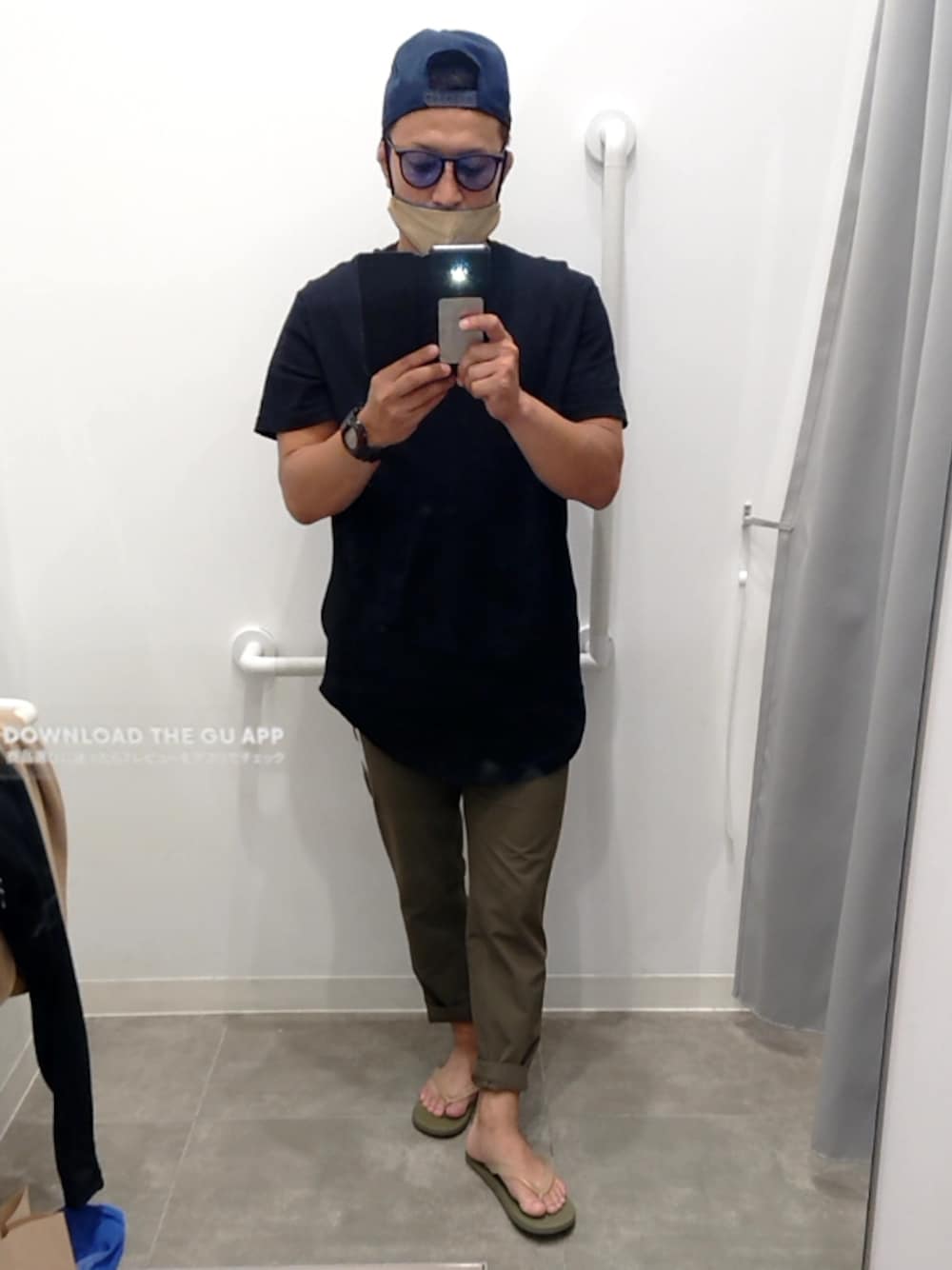 「ラフ、OD色」｜「GUのアイテム（パンツ、グリーン系）」を使った、TOGASHI.Kさん（メンズ・163cm）の夏コーディネートの1枚目の写真