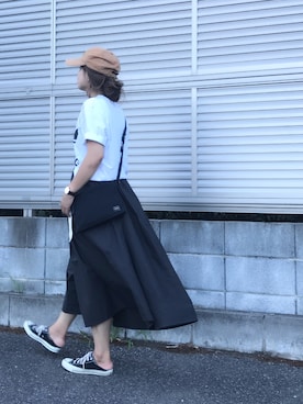 「PORTER（ポーター）のアイテム（バッグ）」を使った、Rabi*さん（レディース・158cm）の夏コーディネート