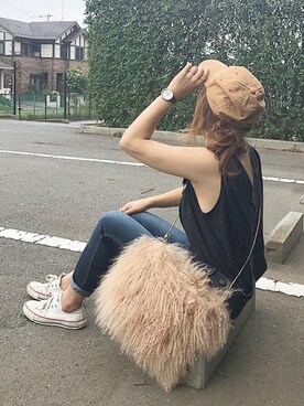 「FREAK'S STORE（フリークスストア）のDaniel Wellington/ダニエルウェリントン Classic Bristol 0511/0611 36mm（アナログ腕時計）」を使った、Rabi*さん（レディース・158cm）の夏コーディネート