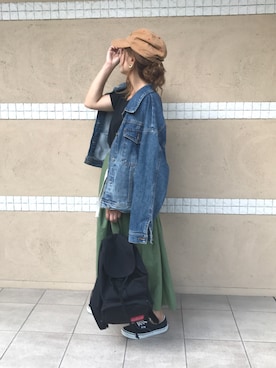 「Ray BEAMS（レイビームス）のアイテム（アクセサリー）」を使った、Rabi*さん（レディース・158cm）の夏コーディネート