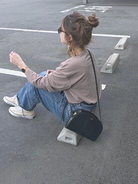 「Daniel Wellington（ダニエルウェリントン）の販売終了クラシックペティット アッシュフィールド32mm（アナログ腕時計）」を使った、Rabi*さん（レディース・158cm）の春コーディネート