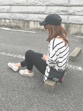 「Daniel Wellington（ダニエルウェリントン）の販売終了クラシックペティット アッシュフィールド32mm（アナログ腕時計）」を使った、Rabi*さん（レディース・158cm）の春コーディネート