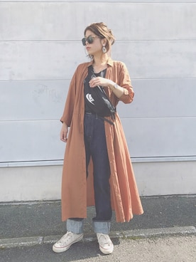 「Daniel Wellington（ダニエルウェリントン）の販売終了クラシックペティット アッシュフィールド32mm（アナログ腕時計）」を使った、Rabi*さん（レディース・158cm）の春コーディネート