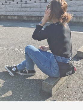 「Daniel Wellington（ダニエルウェリントン）の販売終了クラシックペティット アッシュフィールド32mm（アナログ腕時計）」を使った、Rabi*さん（レディース・158cm）の春コーディネート