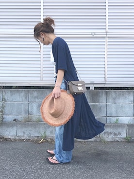 「AVAN LILY（アヴァンリリィ）のアイテム（その他アウター）」を使った、Rabi*さん（レディース・158cm）の夏コーディネート