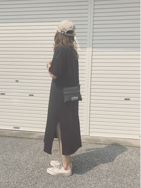 「Dickies（ディッキーズ）のアイテム（キャップ）」を使った、Rabi*さん（レディース・158cm）の夏コーディネート