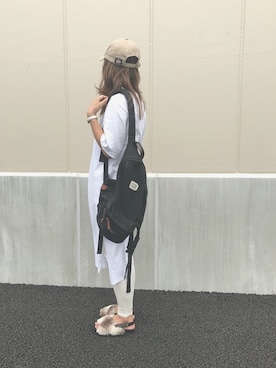 「FREAK'S STORE（フリークスストア）のFREDRIK PACKERS/フレドリックパッカーズ 別注500D DAY PACK （バックパック/リュック）」を使った、Rabi*さん（レディース・158cm）の夏コーディネート