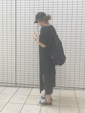 「FREAK'S STORE（フリークスストア）のFREDRIK PACKERS/フレドリックパッカーズ 別注500D DAY PACK （バックパック/リュック）」を使った、Rabi*さん（レディース・158cm）の夏コーディネート