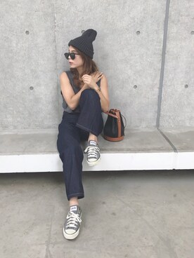 「Daniel Wellington（ダニエルウェリントン）の販売終了クラシックペティット アッシュフィールド32mm（アナログ腕時計）」を使った、Rabi*さん（レディース・158cm）の夏コーディネート