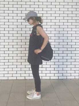 「Daniel Wellington（ダニエルウェリントン）の販売終了クラシックペティット アッシュフィールド32mm（アナログ腕時計）」を使った、Rabi*さん（レディース・158cm）の夏コーディネート