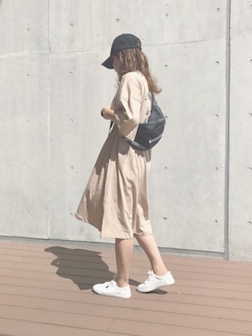 「Daniel Wellington（ダニエルウェリントン）の販売終了クラシックペティット アッシュフィールド32mm（アナログ腕時計）」を使った、Rabi*さん（レディース・158cm）の夏コーディネート
