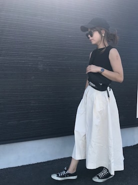 「NIKE（ナイキ）のアイテム（バッグ）」を使った、Rabi*さん（レディース・158cm）の夏コーディネート