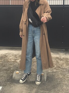 「2018マイベストコーデ」｜「アイテム（トレンチコート）」を使った、Rabi*さん（レディース・158cm）の冬コーディネート