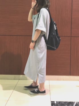 「KANGOL（カンゴール）のアイテム（ワンピース/ドレス）」を使った、Rabi*さん（レディース・158cm）の春コーディネート
