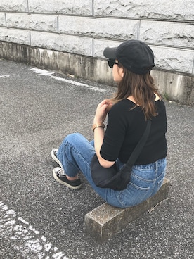 「BASECONTROL（ベースコントロール）のアイテム（帽子）」を使った、Rabi*さん（レディース・158cm）の春コーディネート