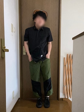 「ARC'TERYX（アークテリクス）のアイテム（トップス）」を使った、KARUBIさん（メンズ・166cm）の夏コーディネート