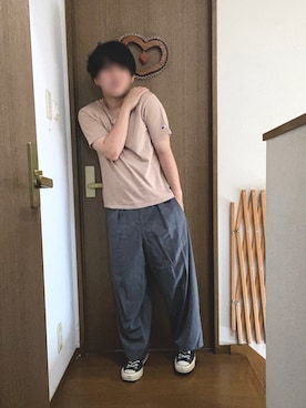 「DIGAWEL（ディガウェル）のアイテム（その他パンツ）」を使った、KARUBIさん（メンズ・166cm）の夏コーディネート