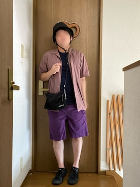 「Gramicci（グラミチ）のアイテム（バッグ）」を使った、KARUBIさん（メンズ・166cm）の夏コーディネート